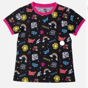 NWT Girls' That Girl Lay Lay Short Sleeve Graphic T-Shirt - Black